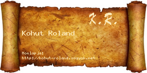 Kohut Roland névjegykártya