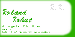 roland kohut business card